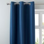 Nova Navy Blackout Eyelet Curtains Navy Blue