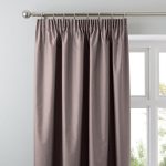 Nova Gold Blackout Pencil Pleat Curtains Copper Brown