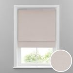 Ivory Linen Blackout Roman Blind Cream