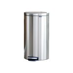 Brabantia Matt Steel 30 Litre Slim Pedal Bin Matt Stainless Steel