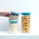Brabantia Set of 3 Glass Jars Clear