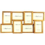 Natural Wood Eight Opening Photo Frame Light Brown / Natural