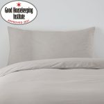 Non Iron Plain Dye Kingsize Silver Pillowcase Pair Silver