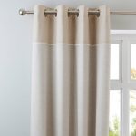 Millie Natural Thermal Eyelet Curtains Light Brown / Natural