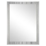 Vertical Sparkle Edge Mirror Matt Silver