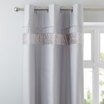 Vienna Silver Thermal Eyelet Curtains Grey / Silver