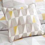 Skandi Geometric Yellow Square Cushion Yellow
