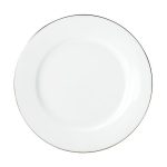 Dorma Platinum Band Dinner Plate White