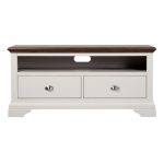 Eaton Walnut and Grey TV Stand Light Grey