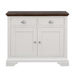 Eaton Walnut and Grey Sideboard Light Grey