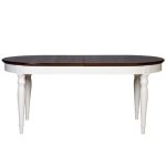 Eaton Walnut and Grey Extending Dining Table Light Grey