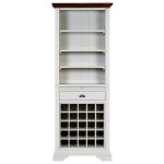 Eaton Walnut and Grey Tall Wine Rack Light Grey