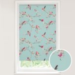 Beautiful Birds Duck-Egg Blackout Roller Blind Duck Egg Blue