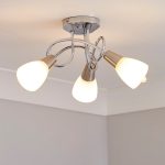 Smithson 3-Light Chrome Ceiling Fitting Silver