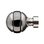 Mix and Match Manhattan Satin Silver Ball Finials Dia. 28mm Silver
