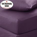 Non Iron Plain Blackcurrant 32cm Deep Fitted Sheet Blackcurrant (Purple)