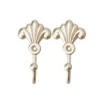 Champagne Pack of 2 Toulouse Scroll Hooks Cream