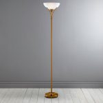 Linea Scroll Antique Brass Floor Lamp Bronze