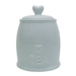 Country Heart Duck-Egg Tea Storage Jar Duck Egg Blue