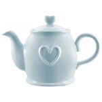 Country Heart Duck-Egg Teapot Duck Egg Blue