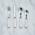 Country Heart White 16 Piece Cutlery Set White