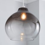 Smoke Glass Ombre Easy Fit Pendant Black