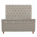 Dorma Victoria Natural Velvet Bedstead Light Brown / Natural