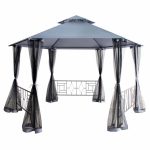Balinese Hexagonal Gazebo Grey