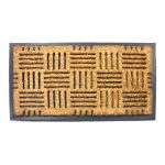 Crosshatch Doormat Brown