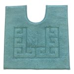Luxury Cotton Non-Slip Duck Egg Pedestal Mat Duck Egg (Blue)