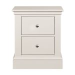 Blakely Cotton 2 Drawer Bedside Table White