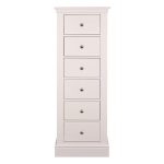 Blakely Cotton 6 Drawer Tallboy Cotton White