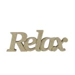 Resin Relax Word Decor Light Grey