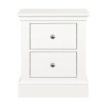 Blakely White 2 Drawer Bedside Table White