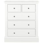 Blakely White 5 Drawer Chest White