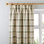 Balmoral Green Pencil Pleat Curtains Green
