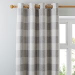 Skye Natural Eyelet Curtains Light Brown