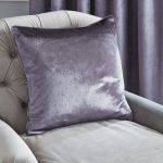 Monroe Crushed Velour Charcoal Cushion Dark Grey