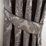 Versailles Charcoal Tiebacks Dark Grey