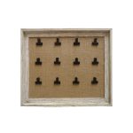Wooden Bulldog Clip Memo Board Light Brown