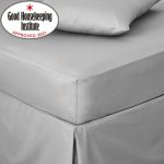 Non Iron Plain Slate 25cm 3/4 Bed Fitted Sheet Slate (Grey)
