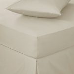 Easycare Plain Dye 100% Cotton 180 Thread Count Cream Small Double Fitted Sheet Cream