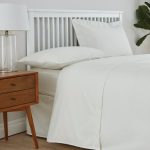 Easycare Plain Dye 100% Cotton 180 Thread Count Ivory Flat Sheet Cream