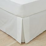 Easycare Plain Dye 100% Cotton 180 Thread Count Ivory Pleated Divan Cream