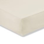 Cotton Rich Sateen Cream 28cm Fitted Sheet Cream