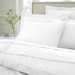 Dorma 500 Thread Count 100% Cotton Satin Plain White Cuffed Pillowcase White