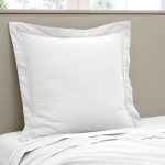 Dorma 500 Thread Count 100% Cotton Satin Plain White Continental Square Pillowcase White