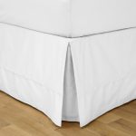 Dorma 500 Thread Count 100% Cotton Satin Plain White Divan Valance White