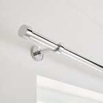 Trinity Fixed Chrome Eyelet Curtain Pole Dia. 29mm Silver