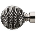 Mix and Match Studded Ball Finials Dia. 28mm Grey / Silver